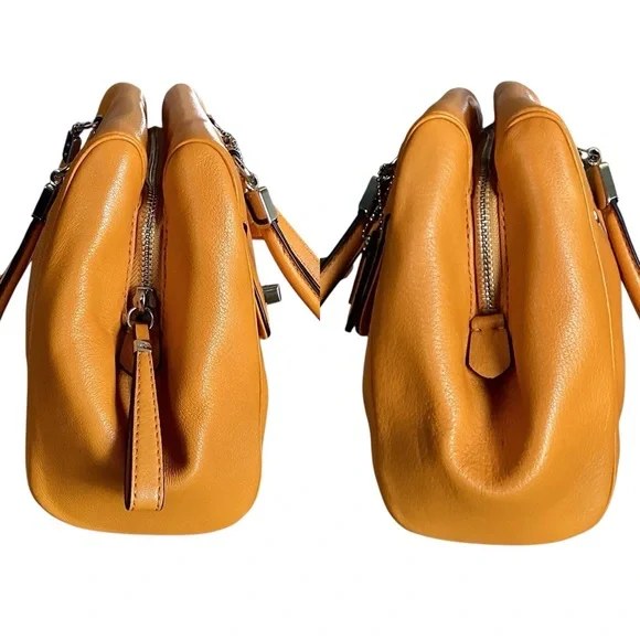 Coach Leather Madison Madeline 25166 Legacy Crossbody Satchel Bag in Saffron - Picture 7 of 16